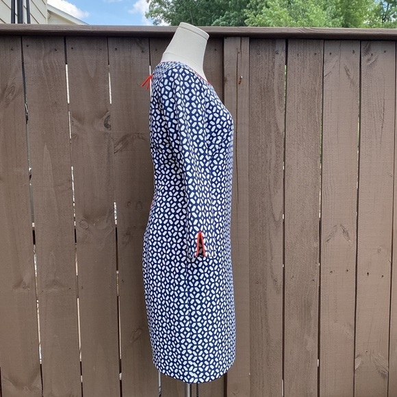 Belle Badgley Mischka geometric print shift dress size 4 - Picture 6 of 14